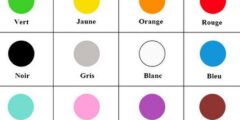 الألوان باللغة الفرنسية